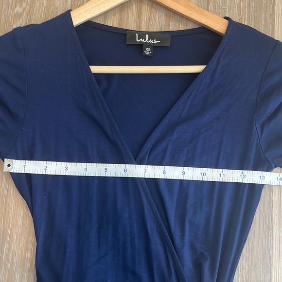 Lulus navy wrap dress - Picture 5 of 9